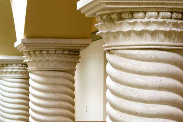 Plasterform Castone Interior Molded Stone, (IMS), Interior Columns